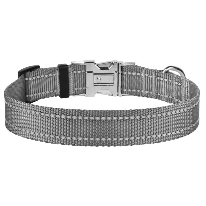 Нашийник для собак BronzeDog 16 мм (25-33 см) Сірий Металевий фастекс 1311 32Т 