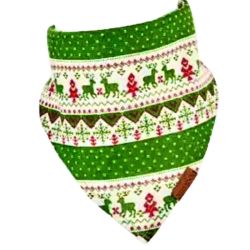 Бандана з малюнком сніжинка Зелена S