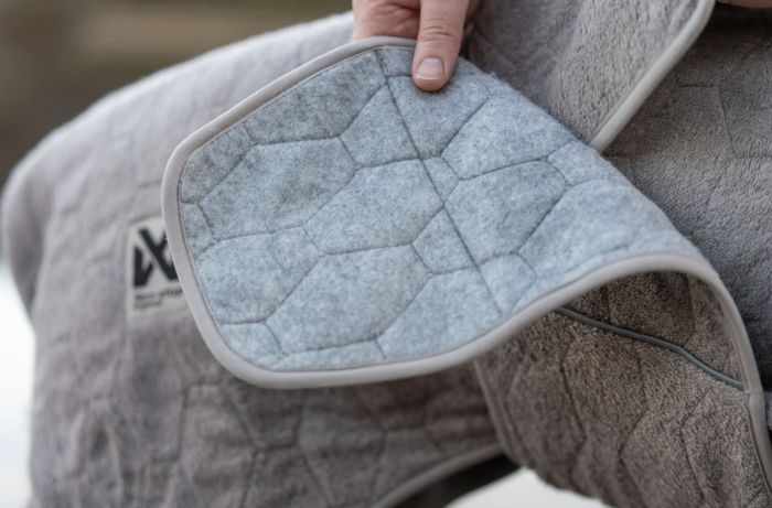 Халат-рушник для собак Drying coat Non-stop dogwear Сірий 36