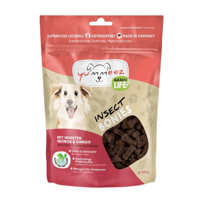 Гіпоалергенні ласощі для собак з комахами Yummeez Green Life для будь-якого віку 175 г