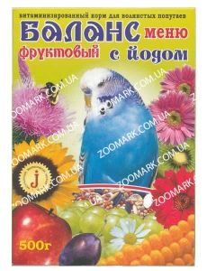 Корм для папуг для папуг Баланс - меню фруктовий з йодом 500 гр ВІМ