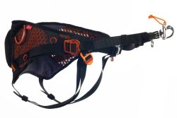 Пояс для прив'язі собак Løype belt Non-stop dogwear Чорний/Помаранчевий M