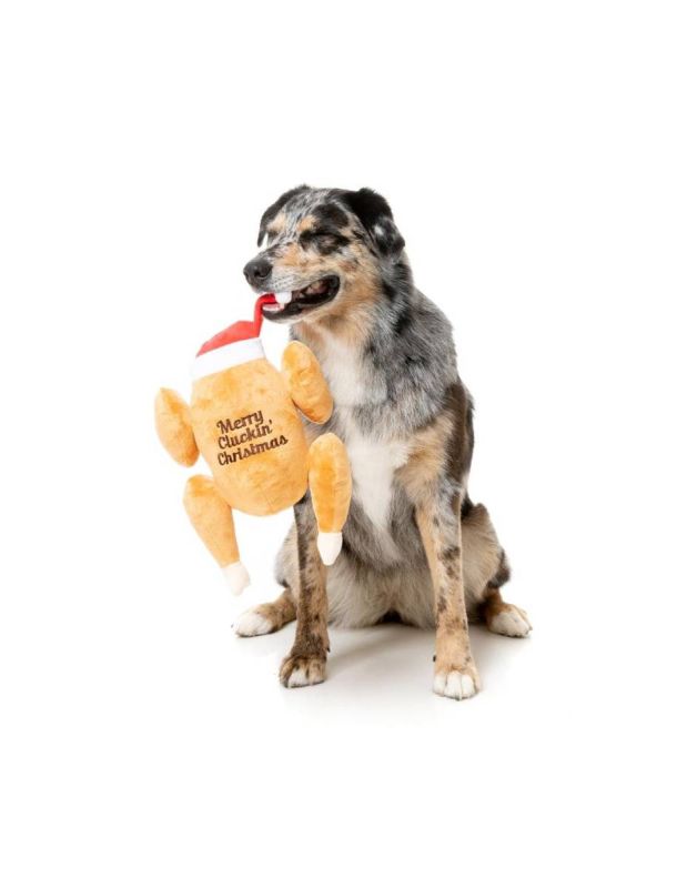 М'яка іграшка для собак FuzzYard Веселого курячого Різдва L