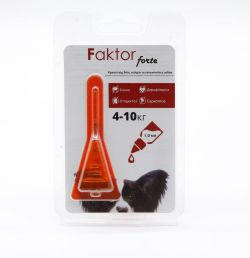 Faktor forte-краплі для собак від бліх, кліщів, гельмінтів 1мл 4-10 кг 1 пипетка
