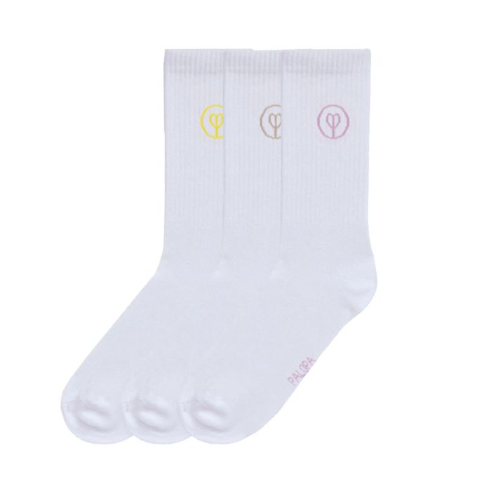 Шкарпетки для власників собак Palopa Tennis Socks Logo Жовтий/Бежевий/Рожевий 3 пари 40-45