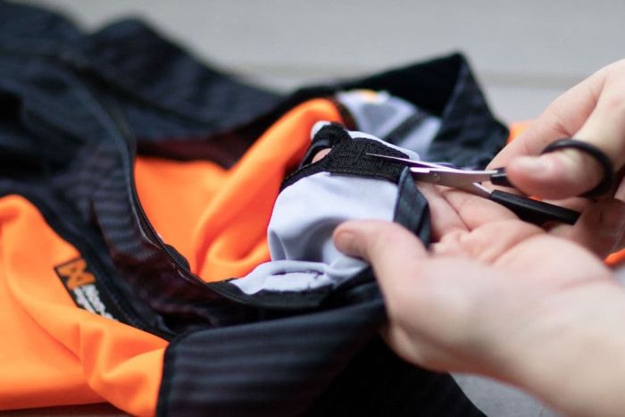 Комбінезон для собак жіночої статі Protector snow Non-stop dogwear Чорний/Помаранчевий M