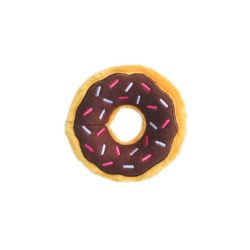 М'яка іграшка для собак донатс шоколад ZippyPaws Junior Donutz Chocolate з пищалкою