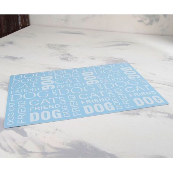 Килимок під миску для тварин 28х42 см Білий