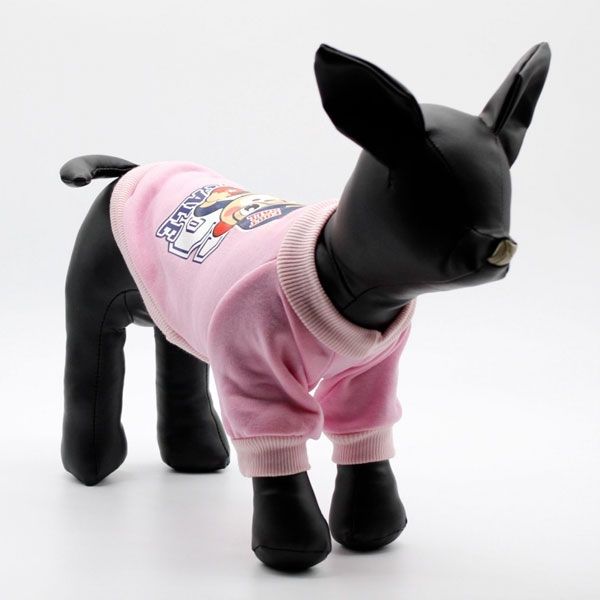 Світшот Собака-бейсболіст трикотаж на флісі рожевий, М M