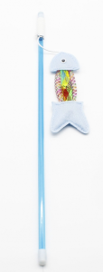 Вудочка з рибкою та брязкальцем 42 см, PH-427 Блакитна