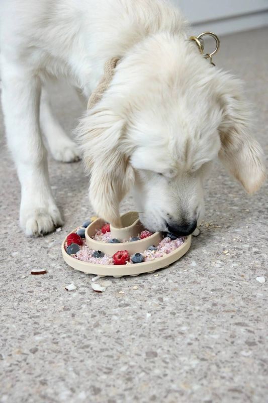 Миска-слоуфідер для повільного годування собак Palopa Yumo Світло-сірий