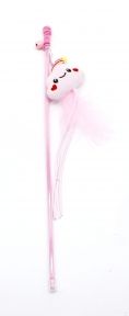 Вудочка 40см з хмаринкою та брязкальцем, рожева 
