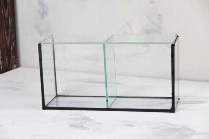 Акваріум для півників 2 секції 341717см 10 л 