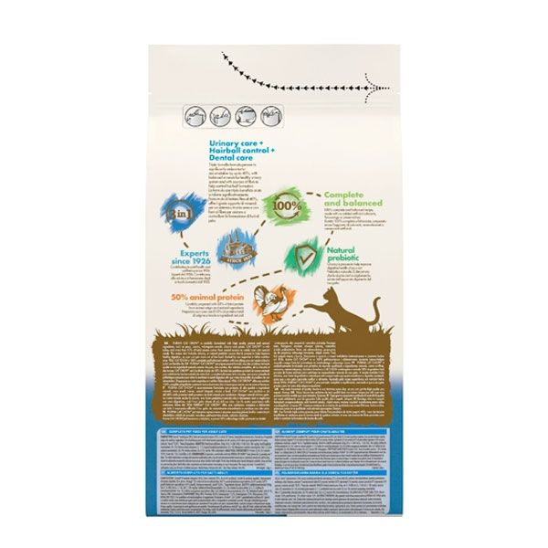 Cat Chow Feline 3-in-1 сухий корм для котів з індичкою 400 г