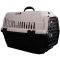 Переноска для тварин Пудрово-чорна пластик 49х32х35 см до 5 кг