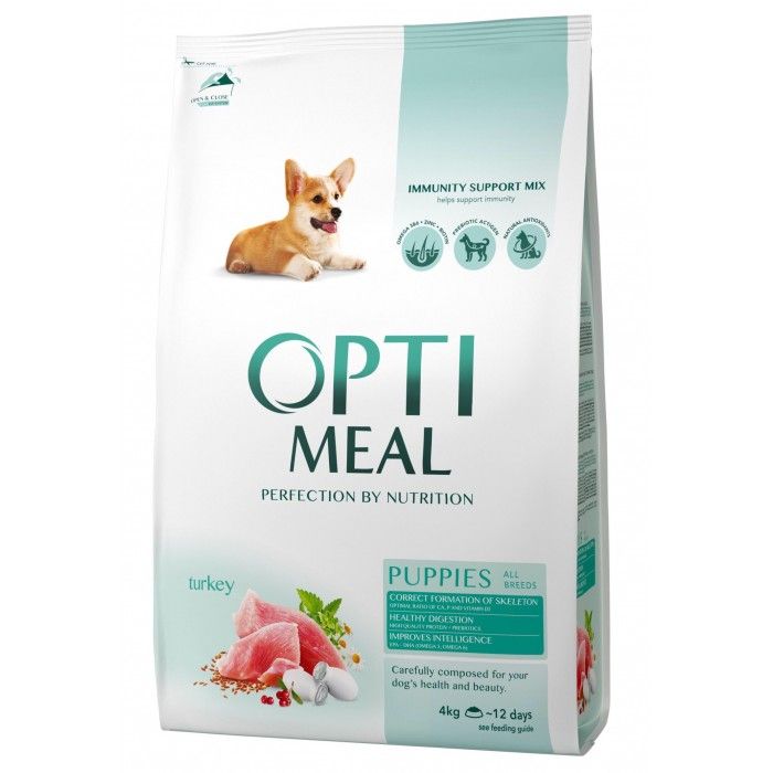 Optimeal для цуценят всіх порід з індичкою 12кг