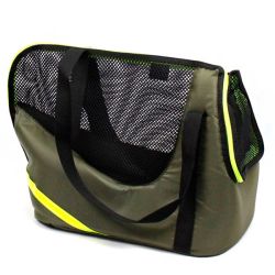 Сумка Крос хакі (салатова смуга) 42х31х22 см