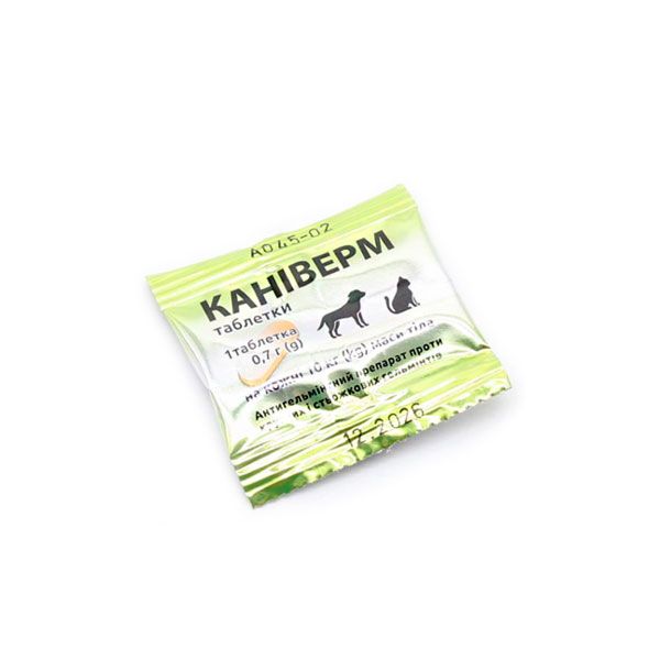 Каніверм-антигельмінтик для собак і кішок 1 таблетка