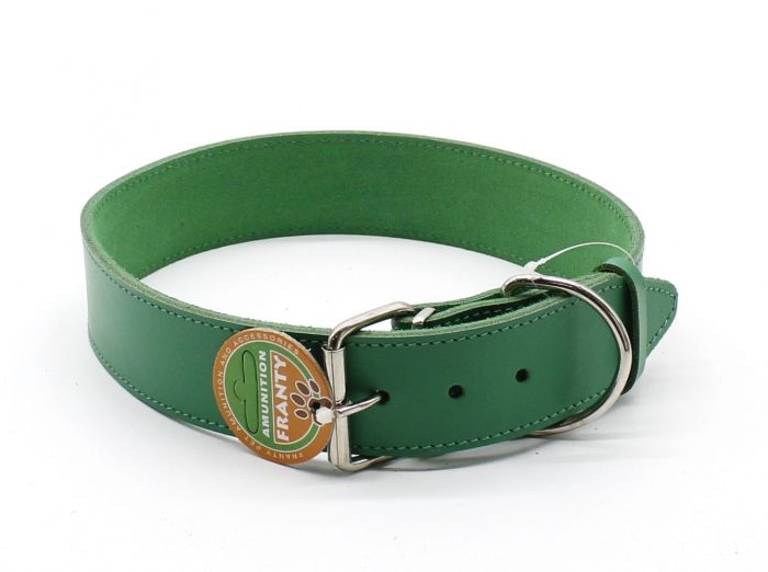 Нашийник Franty Style шкіра 40 мм х 56-66 см зелений