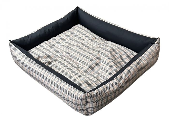 Велетень лежак у клітинку Бежевий 2010020 см 