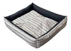 Велетень лежак у клітинку Бежевий 2010020 см 