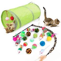 Тунель для кішок з 20 іграшками 25  50 см 