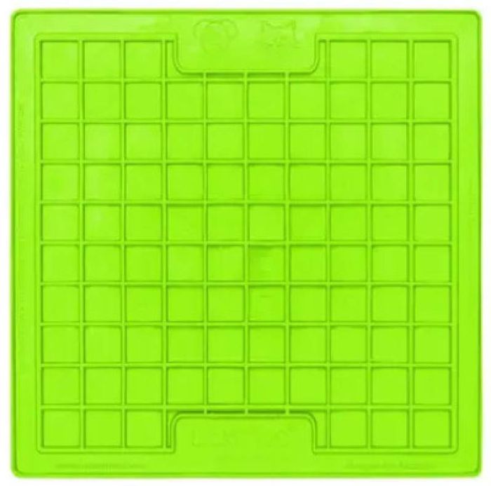 Лизальний килимок антистрес для котів LickiMat Playdate Green Cat, м'яка основа