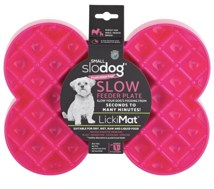 Миска слоуфідер для маленьких собак LickiMat Small Slodog Pink