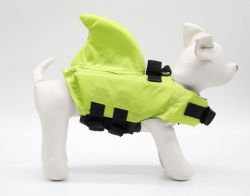 Жилет для купання собак акула зелений L