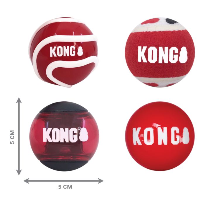 Іграшка для собак Kong Signature Balls 4 шт. S