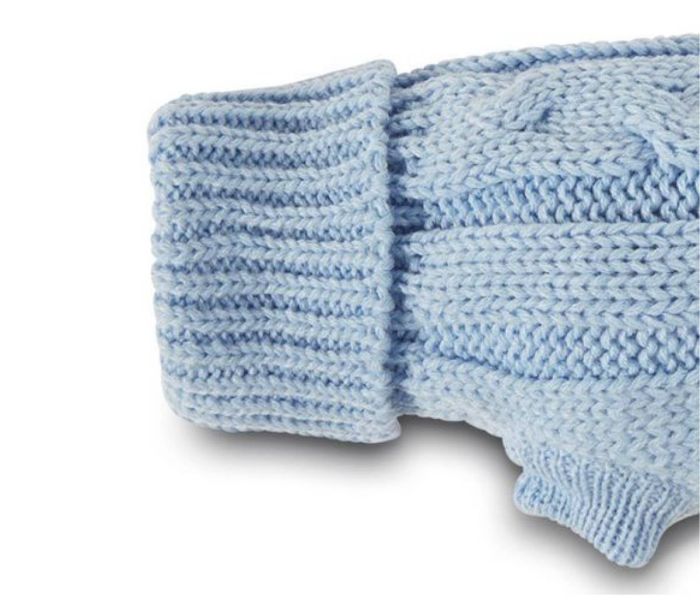 В'язаний светр для собаки Wolters Cable Knit з візерунком коси 30 см Синій