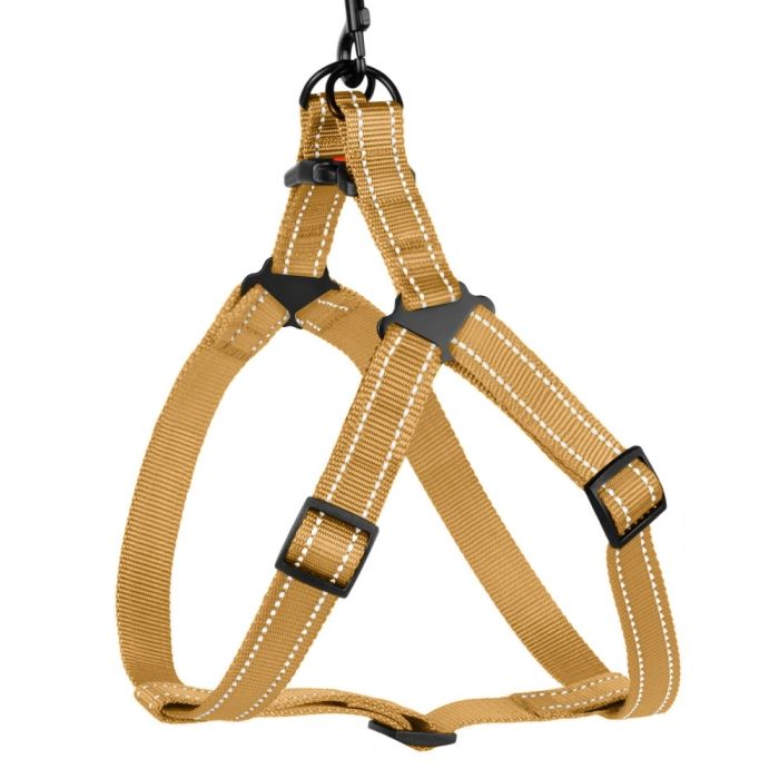 Шлея для собак BronzeDog золото пластиковий фастекс 1226 70Т 20мм ( 45-56см)