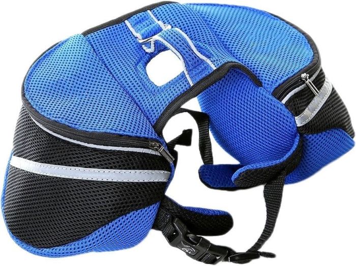 Похідна сумка-рюкзачок для собак m 50-70см Синій