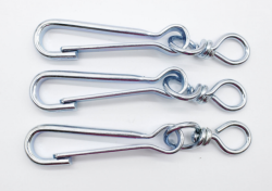 Карабін з вертушкою та кільцем. Карабін 4 см, кільце 1,2 см, набір 5 шт