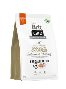 Brit Care Dog Hypoallergenic Dog Show Champion Сухий корм для виставкових собак з лососем та оселедцем, 3 кг 
