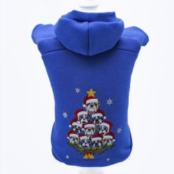 Ялинка світшот для собак хлопчиків трикотаж на флісі Синій S3