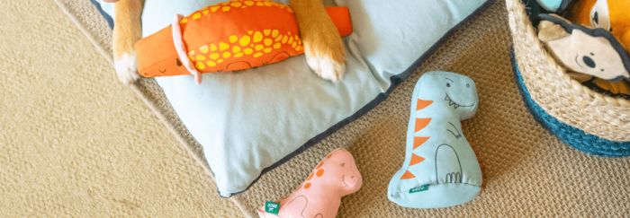 М'яка іграшка для собак Beco Pets Трицератопс Помаранчевий L