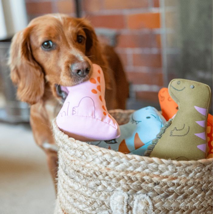 М'яка іграшка для собак Beco Pets Діметродон Жовтий M