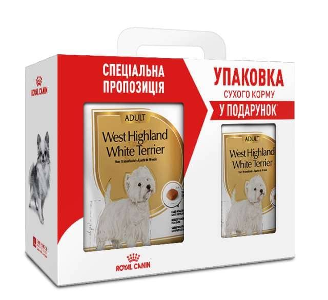 Акція сухий корм Royal Canin Westie 3кг + 500г в подарунок 