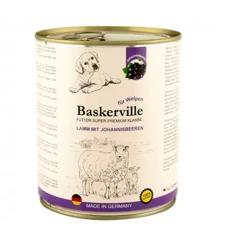 Баскервіль консерви для цуценят зі смородиною і ягням 800 г