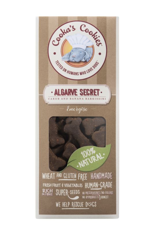 Натуральне печиво для собак Cooka's Cookies Barkissini Шоколад із керобом та фруктами 100 г (Рослинний білок)