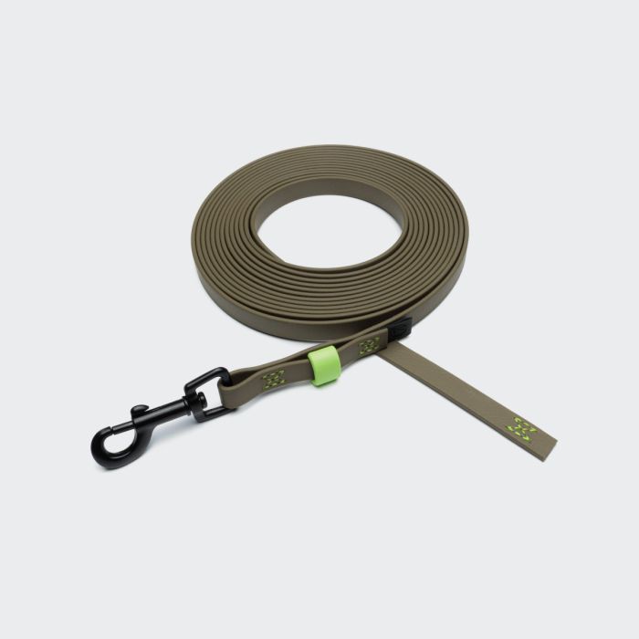 Повідець для собак Cloud7 Long Line Ipanema 5 м / 1.9 см Оливковий L