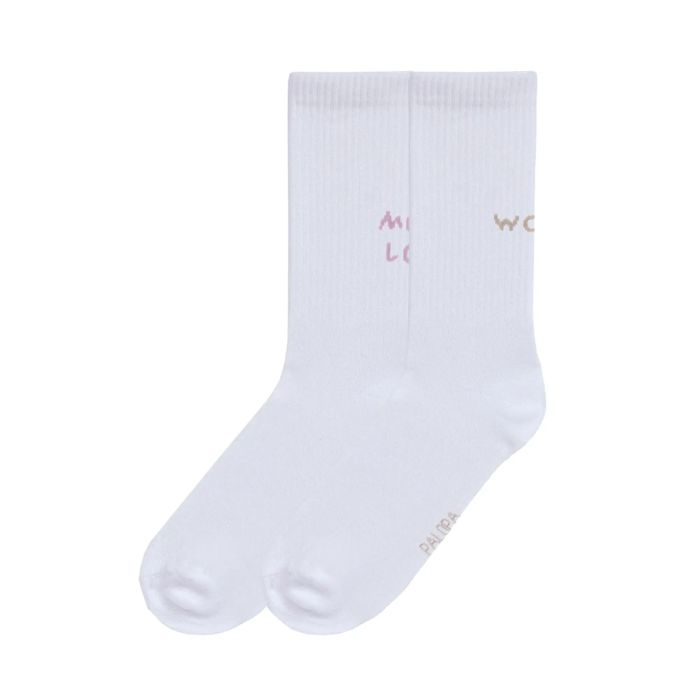 Шкарпетки для власників собак Palopa Tennis Socks Lettering Бежевий/Рожевий 2 пари 35-40