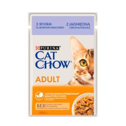 Cat Chow Adult консерва для котів з ягням і зеленою квасолею, 85 г 85 г