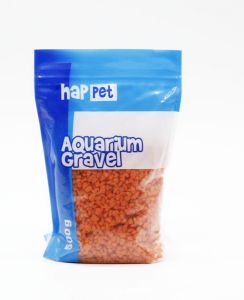 Гравій для акваріума 0,7 см  0,5 кг Флуоресцентний помаранчевий