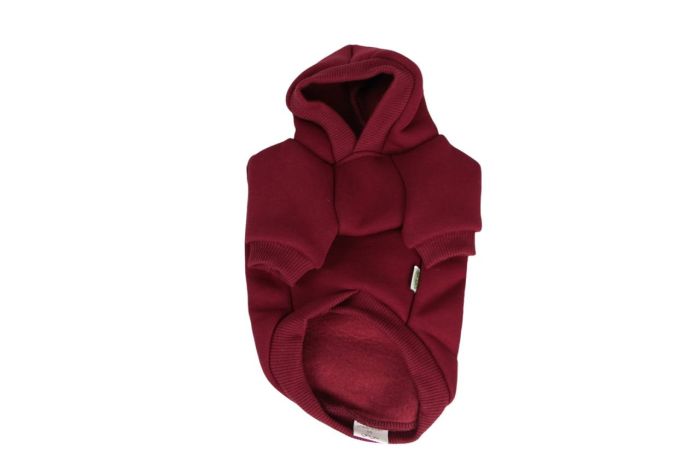 Олень світшот для собак дівчаток трикотаж на флісі Бордо XS