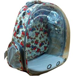 Рюкзак квадратний з ілюмінатором тканина 30х37х20 см ведмежата 