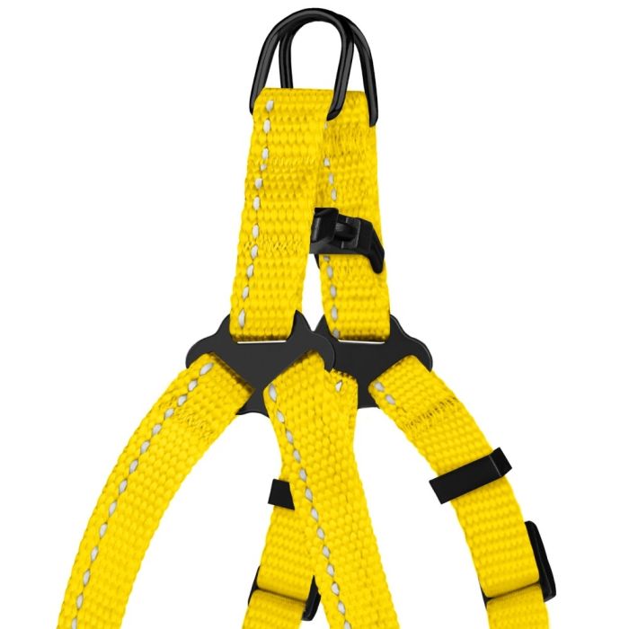 Шлея для собак BronzeDog жовта пластиковий фастекс 1228 68Т 10мм (24-30см)