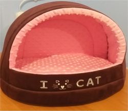 Будиночок для кота улюбленець 2 - 423131см замша і велюр Бордо