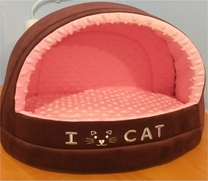 Будиночок для кота улюбленець 2 - 423131см замша і велюр Бордо